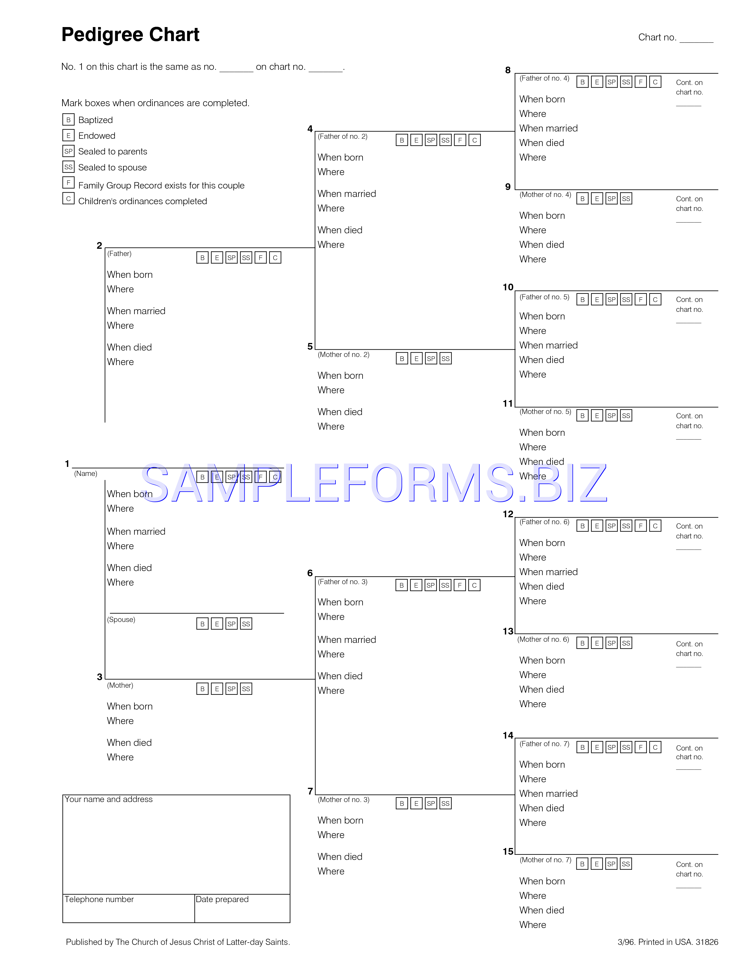 Preview free downloadable Pedigree Chart 3 in PDF (page 1)